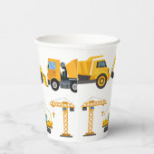 Modern Construction Simple Kid's Birthday Papieren Bekers (Rechts)