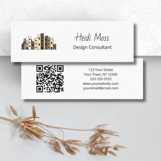 Modern Contemporary Design Consultant QR code Mini Visitekaartje