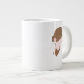 Modern Contour Portret Extra Grote Beker (Voorkant rechts)