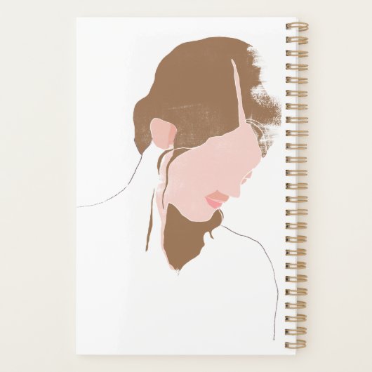 Modern Contour Portret Planner (Achterkant)