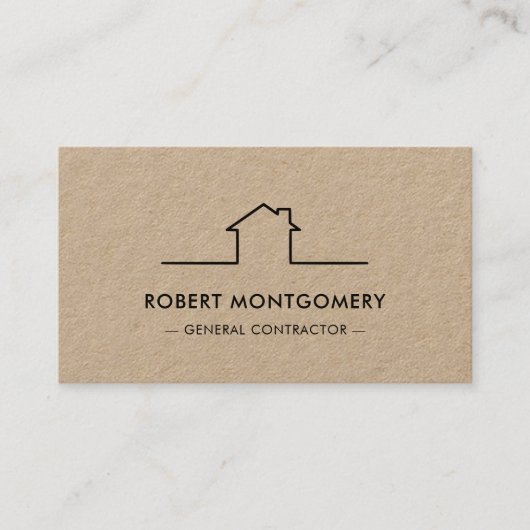 Modern Contractor Construction QR Code Visitekaartje (Voorkant)