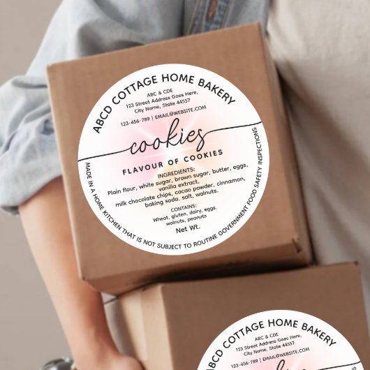 Modern Cookies Cottage Law Label