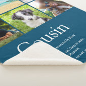 Modern Cool 6 Photo Collage Blue Cousin Sherpa Deken (3/4)