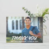 Modern Cool Afstuderen Dank u Kaart W (Staand voorkant)