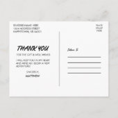 Modern Cool Afstuderen Hartelijk dank Briefkaart (Achterkant)