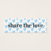 Modern Cool Blue Hearts Beauty Salon Mini Visitekaartjes (Voorkant)