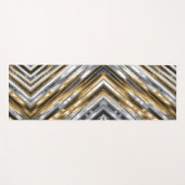 Modern, cool, chic, silver and gold stripe pattern yogamat (Voorkant (horizontaal))
