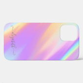 Modern Cool Girly Elegant Holographic Case-Mate iPhone Case (Achterkant (horizontaal))