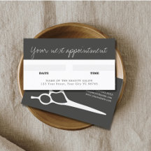 Modern Cool Gray White Haarstylist AppointmentCard