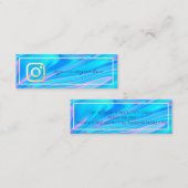Modern Cool Instagram Holographic Mini Visitekaartje (Voorkant / Achterkant)