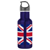Modern Cool Keep Calm Union Jack-vlag Waterfles (Achterkant)