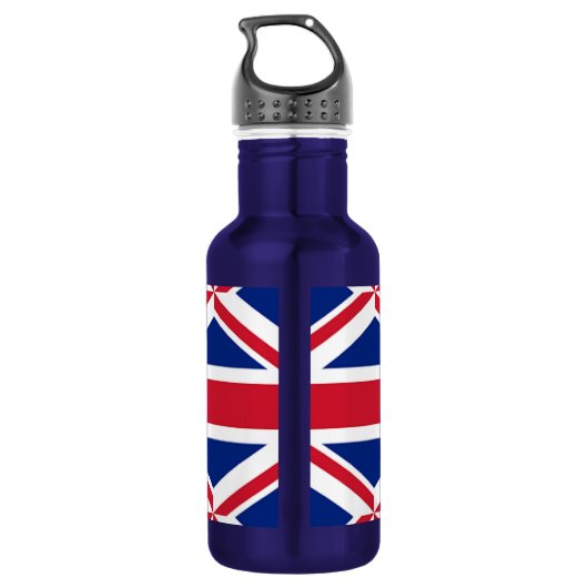 Modern Cool Keep Calm Union Jack-vlag Waterfles (Achterkant)