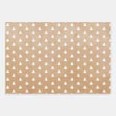 Modern Cool Kraft White Red Green Trees Inpakpapier Vel (Voorkant 2)