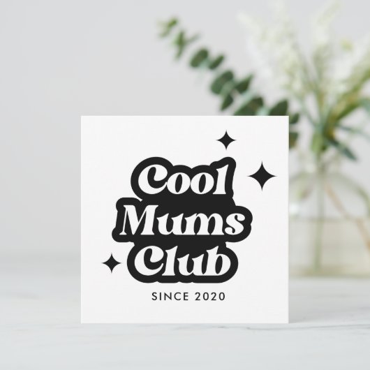 Modern Cool moeders club Retro  Groovy (Staand voorkant)