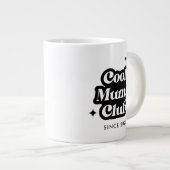 Modern Cool moeders club Retro  Groovy Extra Grote Beker (Voorkant rechts)