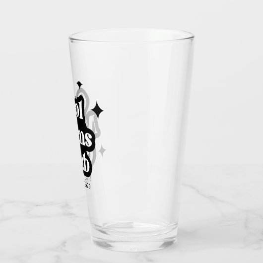 Modern Cool moeders club Retro  Groovy Glas (Links)