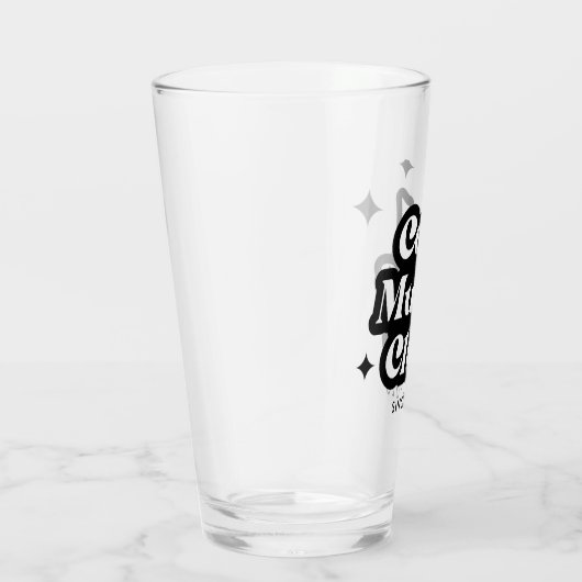 Modern Cool moeders club Retro  Groovy Glas (Rechts)