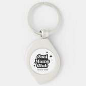 Modern Cool moeders club Retro  Groovy Sleutelhanger (Voorkant)