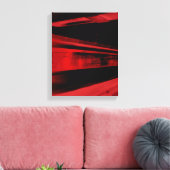 Modern, cool motief concept in rood en zwart canvas afdruk (Insitu (Woonkamer))