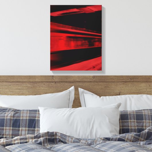 Modern, cool motief concept in rood en zwart canvas afdruk (Insitu (Slaapkamer))