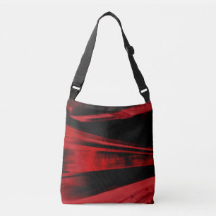 Modern, cool motief concept in rood en zwart crossbody tas