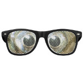 Modern Cool Nerdy Crazy Crossed Eyed Goldfish Eyes Retro Zonnebril (Voorkant)
