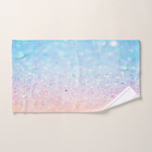 Modern Cool Ombre Glitter Bokeh Bad Handdoek (Handdoek)