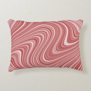 Modern Cool Red/Blue White Grey Curvy Line Pattern Decoratief Kussen