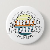Modern Cool Simple Colorful Family Vacation Ronde Button 7,6 Cm (Voorkant)