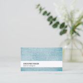 Modern Cool Texture Blue White Interior Designer Visitekaartje (Staand voorkant)