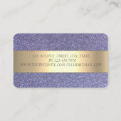 Modern Cool Violet Glitter Headphone DJ Visitekaartje (Achterkant)