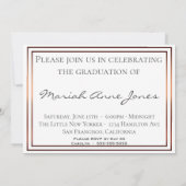 Modern Copper 288 3 Photo Afstuderen Kaart (Achterkant)