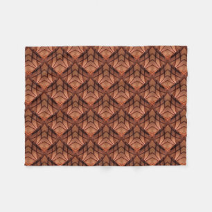 Modern Copper Colored Patroon 034 Fleece Deken