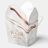 Modern Copper & Italy Marble Wedding Inspiration Bedankdoosjes (Geopend)