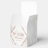 Modern Copper & Italy Marble Wedding Inspiration Bedankdoosjes (Geopend)