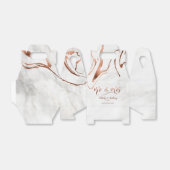 Modern Copper & Italy Marble Wedding Inspiration Bedankdoosjes (Uitgevouwen)