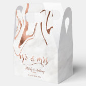 Modern Copper & Italy Marble Wedding Inspiration Bedankdoosjes (Geopend)