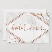 Modern Copper & Italy Marble Wedding Inspiration Kaart (Voorkant)