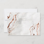 Modern Copper & Italy Marble Wedding Inspiration RSVP Kaartje (Achterkant)