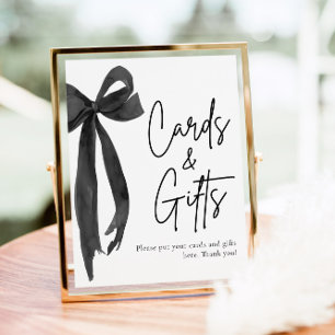 Modern Coquette Black Bow Kaarten en geschenken te Poster