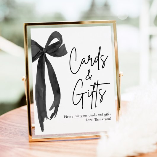 Modern Coquette Black Bow Kaarten en geschenken te Poster