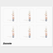 Modern Coquito Kerstmis Vierkante Sticker (Vel)