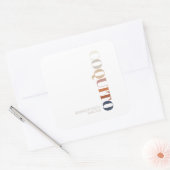 Modern Coquito Kerstmis Vierkante Sticker (Envelop)