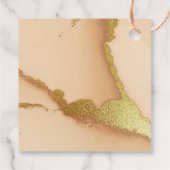 Modern Coral Abstract 💡 Inky Oil Wedding Bedankjes Labels (Achterkant)