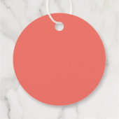 Modern Coral and Pink Bold Monogram Wedding Bedankjes Labels (Achterkant)