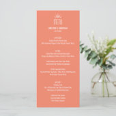 Modern Coral Plattegrond Menu (Staand voorkant)