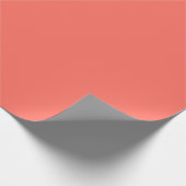 Modern Coral roze Plain Solid Kleur Cadeaupapier (Hoek)