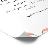 Modern Coral Tropics voor bruiloft Poster (Hoek)