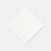 Modern Corner Initialen "to" Wedding Dusty Blue Servet (Hoek)