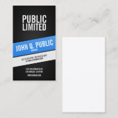 Modern Corporate Black Professional Visitekaartje (Voorkant / Achterkant)